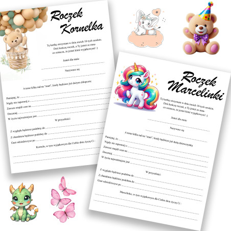 Ankieta na Roczek dla gości...