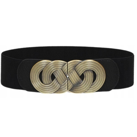 Elegancki czarny Pasek na...