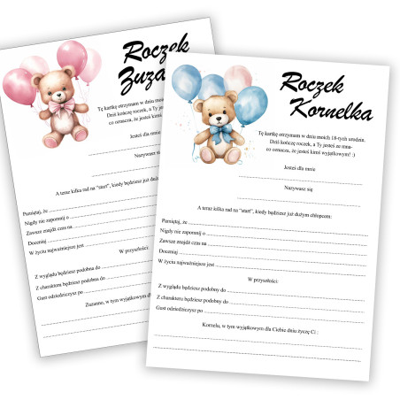 Ankieta na Roczek Chrzest...