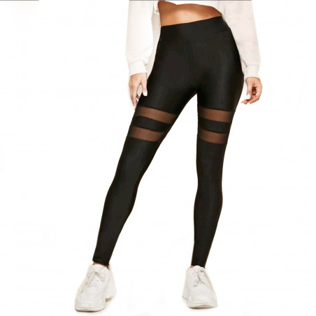 Legginsy czarne siatka...