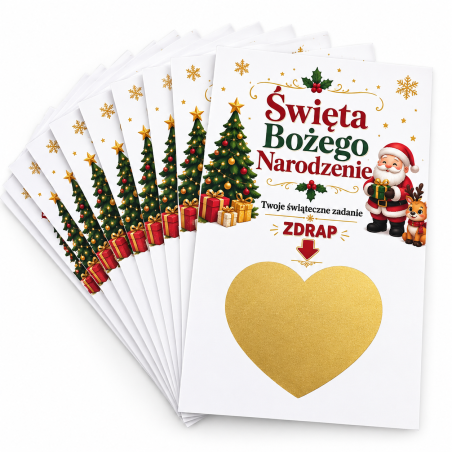 10x Zdrapka świąteczna z...