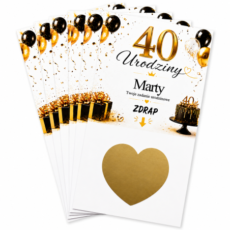 10x ZDRAPKI 40 URODZINY z...