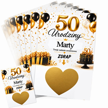 10x ZDRAPKI 50 URODZINY z...